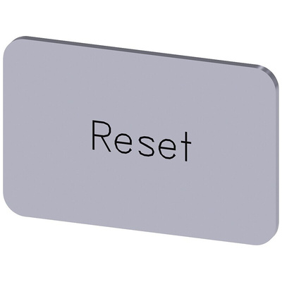 Siemens Labeling plate, Reset