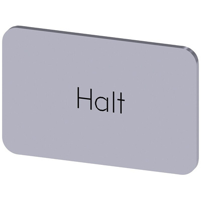 Siemens Labeling plate, Halt