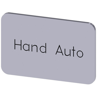 Siemens Labeling plate, Hand - Auto