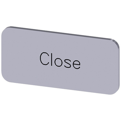 Siemens Labeling plate, Close
