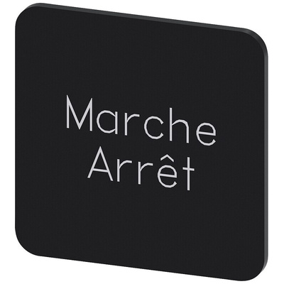 Siemens Labeling plate, Marche Arrêt