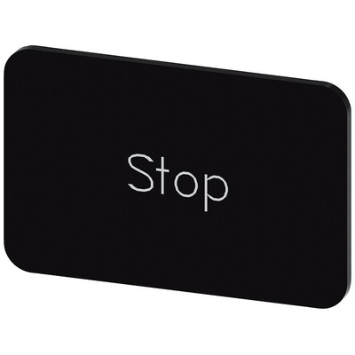 Siemens Labeling plate, Stop