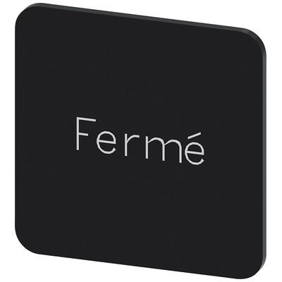 Siemens Labeling plate, Fermé