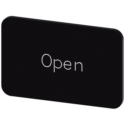 Siemens Labeling plate, Open