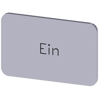 Siemens Labeling plate, Ein