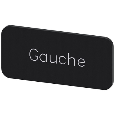 Siemens Labeling plate, Gauche