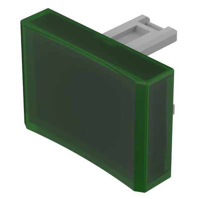EAO Green Rectangular Push Button Lens for Use with Push Button