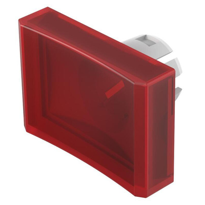 EAO Red Rectangular Push Button Lens for Use with Push Button