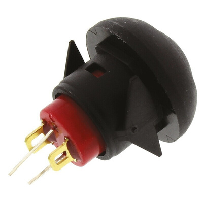 RS PRO Illuminated Miniature Push Button Switch, Momentary, Panel Mount, 13.6mm Cutout, SPST, Yellow LED, 32/50/125V