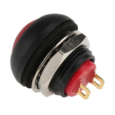 RS PRO Miniature Push Button Switch, On-(Off), Panel Mount, 13.6mm Cutout, SPST, 32/50/125V ac, IP67