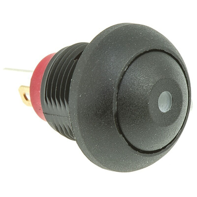 RS PRO Illuminated Miniature Push Button Switch, Momentary, Panel Mount, 13.6mm Cutout, SPST, Green LED, 32/50/125V ac,