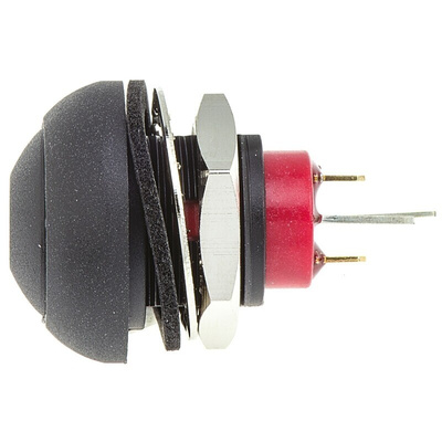 RS PRO Illuminated Miniature Push Button Switch, Momentary, Panel Mount, 13.6mm Cutout, SPST, Green LED, 32/50/125V ac,
