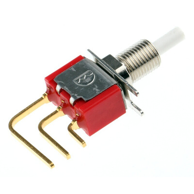 RS PRO Push Button Switch, Latching, PCB, 6.35mm Cutout, SPDT, 32/50/125V ac