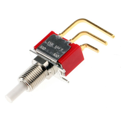 RS PRO Push Button Switch, Latching, PCB, 6.35mm Cutout, SPDT, 32/50/125V ac