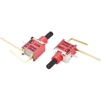 RS PRO Push Button Switch, Momentary, PCB, SPST, 120/250V ac, IP67