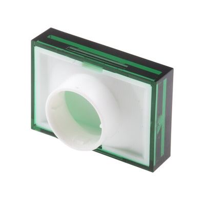 RS PRO Green Rectangular Push Button Lens for Use with ADA16 Series