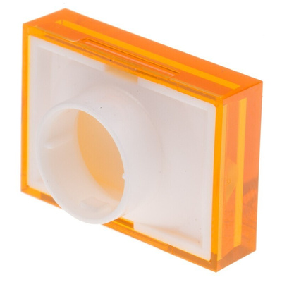 RS PRO Orange Rectangular Push Button Lens for Use with ADA16 Series