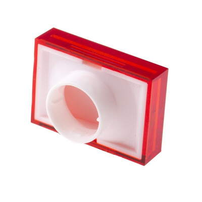 RS PRO Red Rectangular Push Button Lens for Use with ADA16 Series