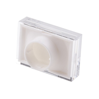 RS PRO White Rectangular Push Button Lens for Use with ADA16 Series