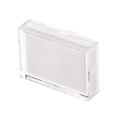 RS PRO White Rectangular Push Button Lens for Use with ADA16 Series
