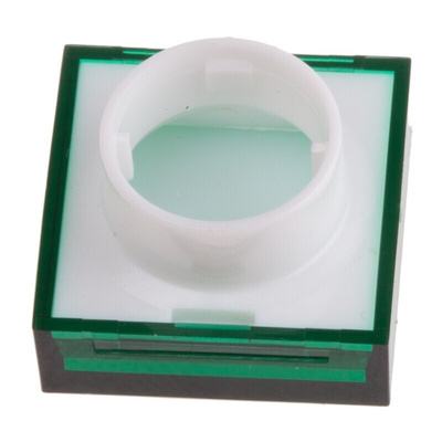 RS PRO Green Square Push Button Lens for Use with ADA16 Series