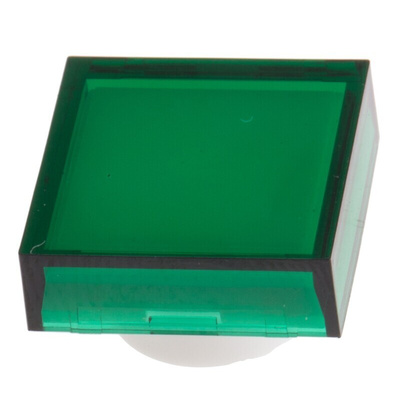 RS PRO Green Square Push Button Lens for Use with ADA16 Series