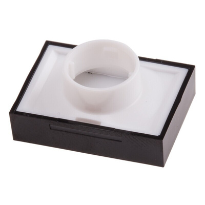 RS PRO Black Rectangular Push Button Lens for Use with ADA16 Series