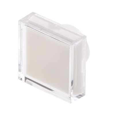 RS PRO White Square Push Button Lens for Use with ADA16 Series