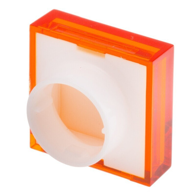RS PRO Orange Square Push Button Lens for Use with ADA16 Series