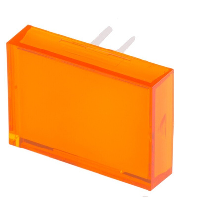 RS PRO Orange Rectangular Push Button Lens for Use with SD16 Series
