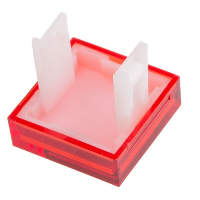 RS PRO Red Square Push Button Lens for Use with SD16 Series