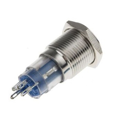 RS PRO Illuminated Push Button Switch, Latching, Panel Mount, 16mm Cutout, SPDT, White LED, 250V ac, IP65, IP67