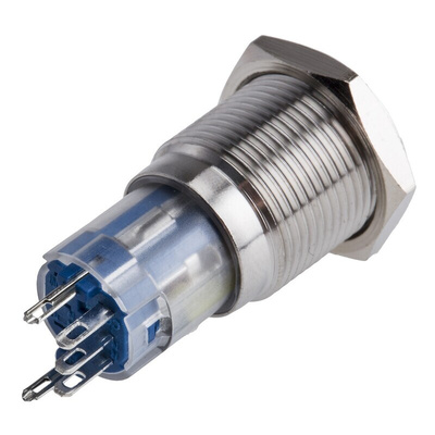 RS PRO Illuminated Push Button Switch, Momentary, Panel Mount, 16mm Cutout, SPDT, Red LED, 250V ac, IP65, IP67