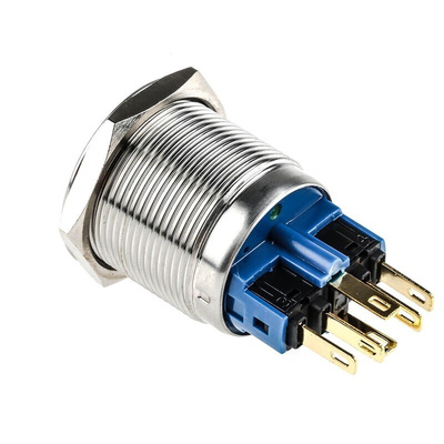 RS PRO Illuminated Push Button Switch, Latching, Panel Mount, 22mm Cutout, SPDT, Green LED, 24V, IP65, IP67
