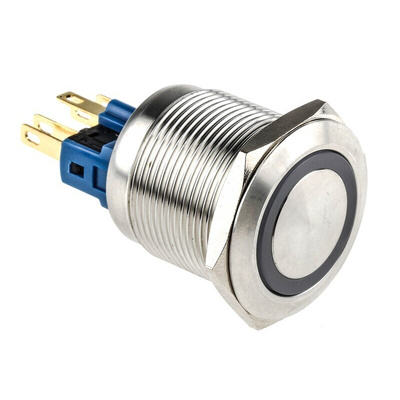 RS PRO Illuminated Push Button Switch, Latching, Panel Mount, 22mm Cutout, SPDT, Green LED, 24V, IP65, IP67