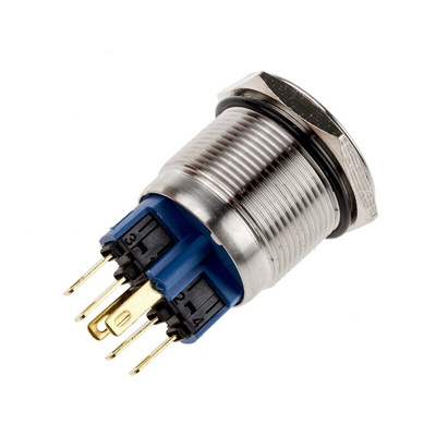 RS PRO Illuminated Push Button Switch, Latching, Panel Mount, 22mm Cutout, SPDT, White LED, 250V ac, IP65, IP67