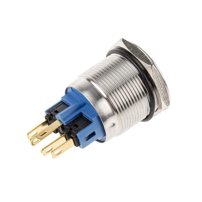 RS PRO Illuminated Push Button Switch, Latching, Panel Mount, 22mm Cutout, SPDT, Yellow LED, 250V ac, IP65, IP67