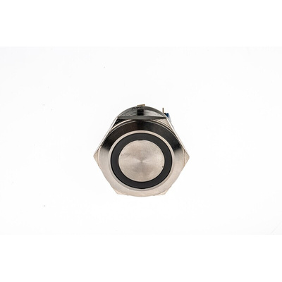 RS PRO Illuminated Push Button Switch, Momentary, Panel Mount, 22mm Cutout, SPDT, Green LED, 250V ac, IP65, IP67