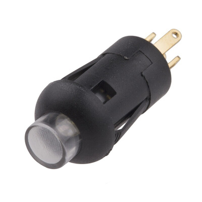 RS PRO Illuminated Miniature Push Button Switch, Momentary, PCB, 8mm Cutout, SPST, White LED, 30V dc