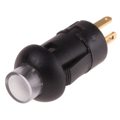 RS PRO Illuminated Miniature Push Button Switch, Momentary, PCB, 8mm Cutout, SPST, Blue LED, 30V dc