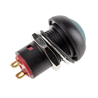 RS PRO Miniature Push Button Switch, Latching, PCB, 13.6mm Cutout, SPST, 30V dc, IP67