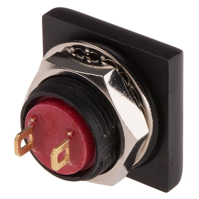 RS PRO Push Button Switch, Momentary, PCB, 13.6mm Cutout, SPST, 30V dc, IP67