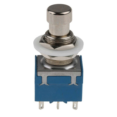RS PRO Push Button Switch, Latching, PCB, 12.2mm Cutout, DPDT