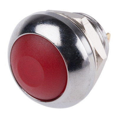 RS PRO Miniature Push Button Switch, Momentary, Panel Mount, 13.6mm Cutout, SPST, 250 V ac @ 200 mA, 50 V dc @ 200 mA,