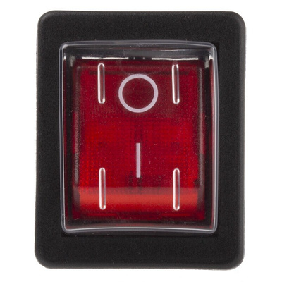 Arcolectric (Bulgin) Ltd Illuminated DPST, On-Off Rocker Switch Panel Mount