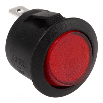 RS PRO Illuminated SPST, On-Off Rocker Switch Panel Mount