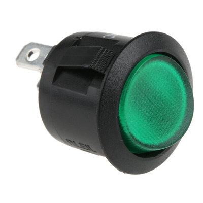 RS PRO Illuminated SPST, On-Off Rocker Switch Panel Mount