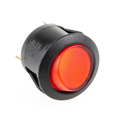 RS PRO Illuminated SPST, On-Off Rocker Switch Panel Mount