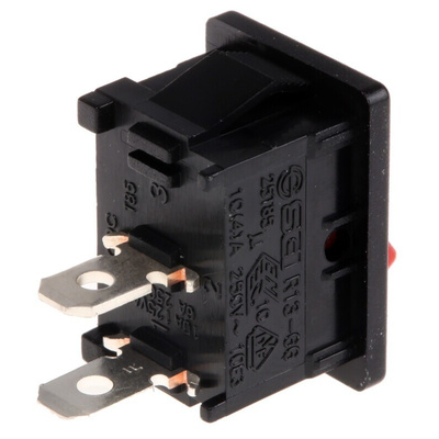 RS PRO SPST, On-None-Off Rocker Switch Panel Mount