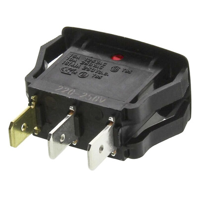 RS PRO Illuminated SPST, On-Off Rocker Switch Panel Mount